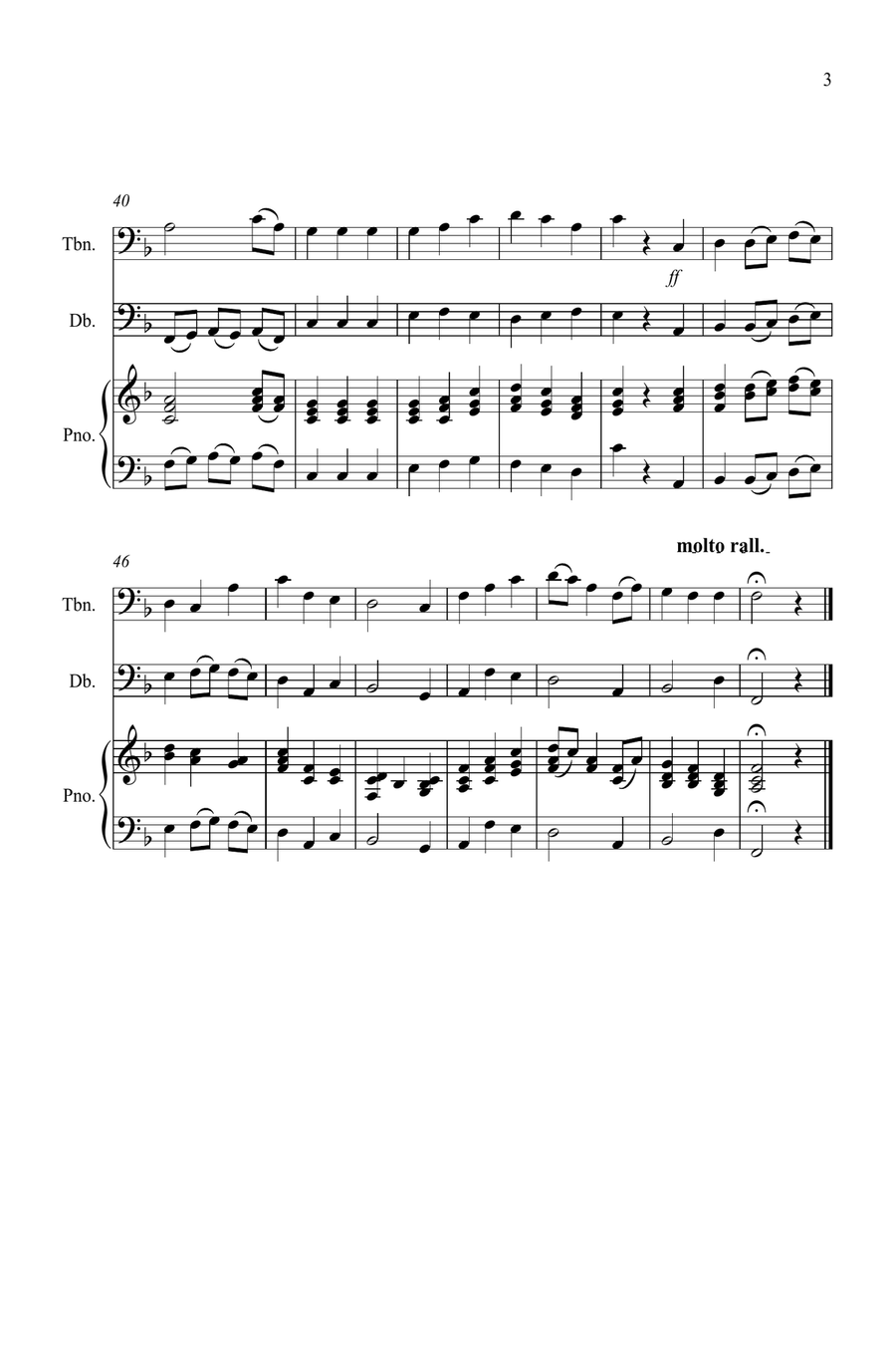 Be Thou My Vision for Trombone and Double Bass Duet Trombone scores gallery preview page 3
