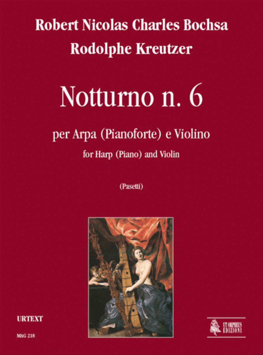Nocturne No. 6 for Harp (Piano) and Violin Harp scores gallery preview page 1