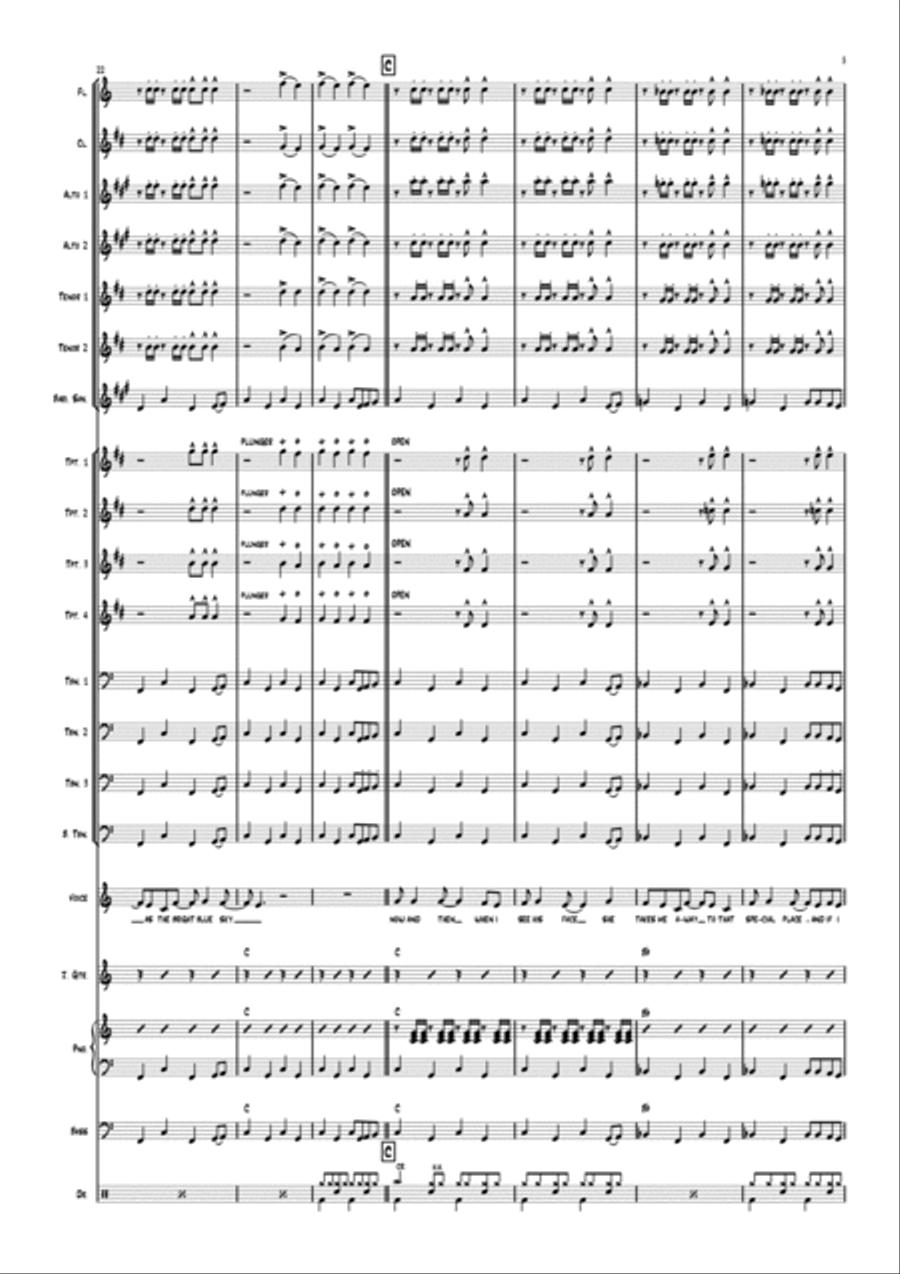 Sweet Child O' Mine Sweet Child O' Mine Jazz Ensemble scores gallery preview page 5