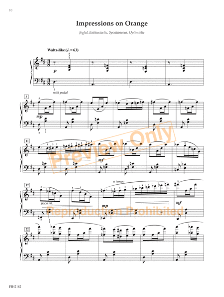 Impressions on Color (NFMC) Piano Solo scores gallery preview page 2