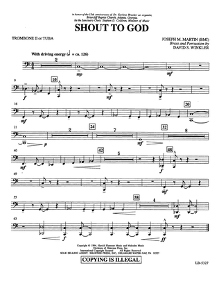 Shout to God - Trombone 2/Tuba
