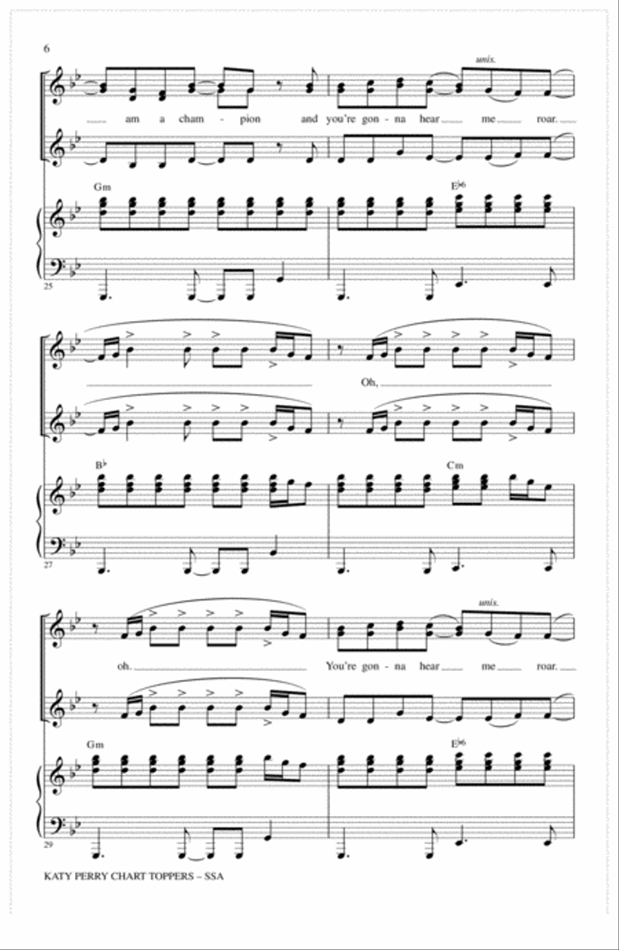 Katy Perry: Chart Toppers SSA scores gallery preview page 5