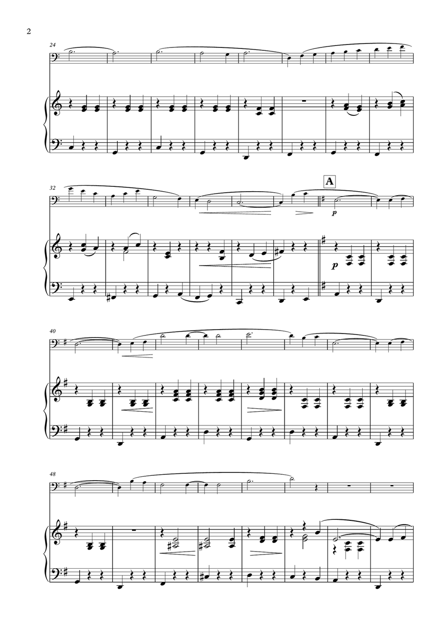 Je Te Veux arranged for Cello and Piano Small Ensemble scores gallery preview page 4