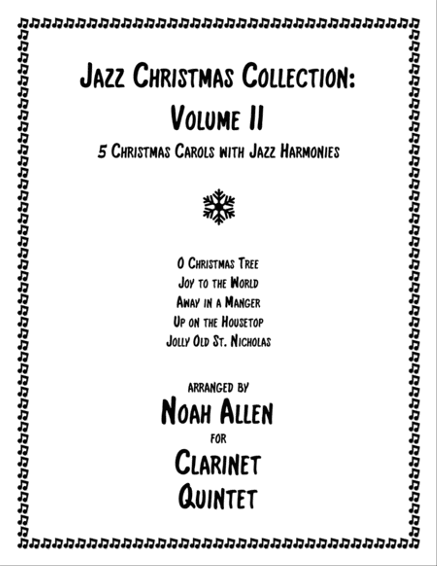 Jazz Christmas Collection: Volume II (Clarinet Quintet) Clarinet Quintet scores gallery preview page 1