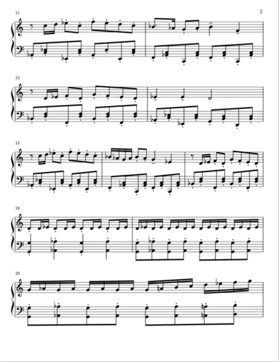 Bad Piggies Theme Piano Solo scores gallery preview page 2