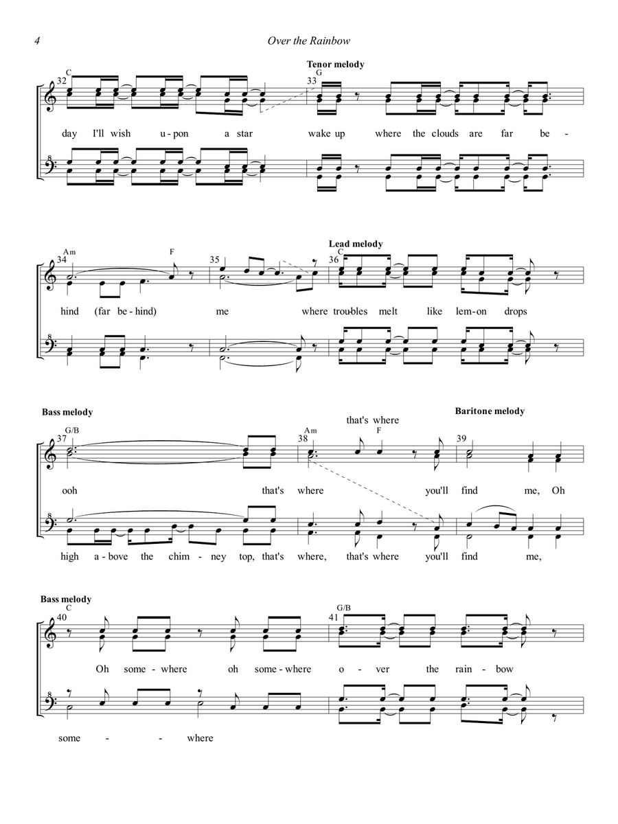 Over The Rainbow (from The Wizard Of Oz) SSAA scores gallery preview page 4