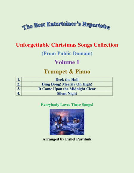 "Unforgettable Christmas Songs Collection" (from Public Domain) for Trumpet and Piano-Volume 1-Video image number null