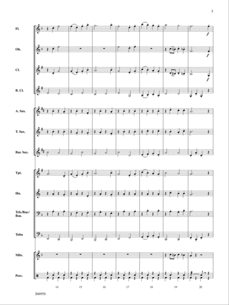 March Jubilante: Score Concert Band scores gallery preview page 5