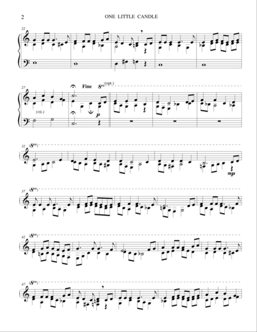 One Little Candle One Little Candle Carillon scores gallery preview page 2