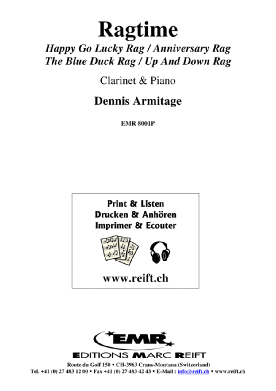 Ragtime Ragtime Clarinet Solo scores gallery preview page 2