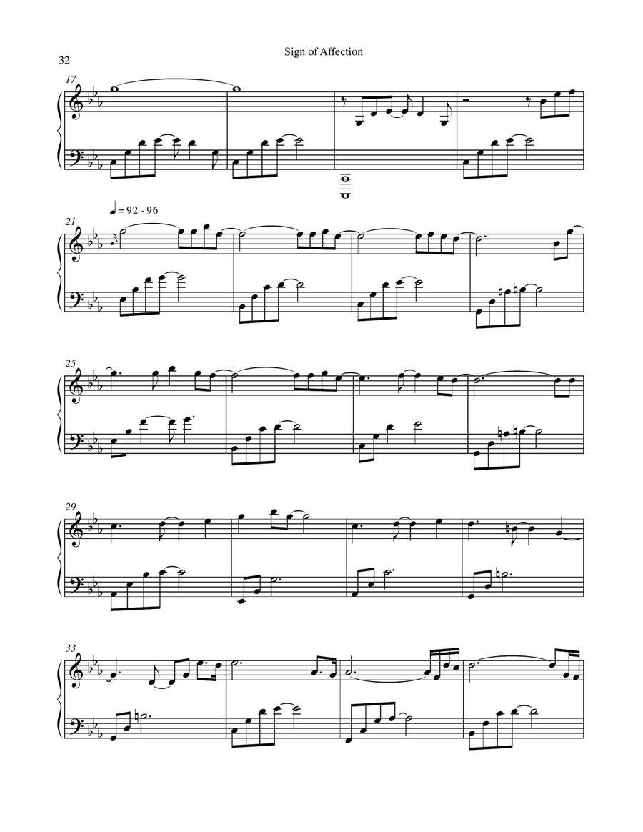 Sign of Affection Sign of Affection Piano Solo scores gallery preview page 2