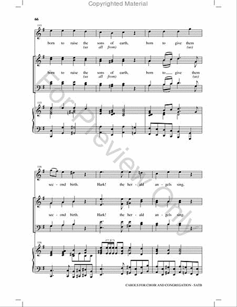 Carols for Choir and Congregation Choir scores gallery preview page 65