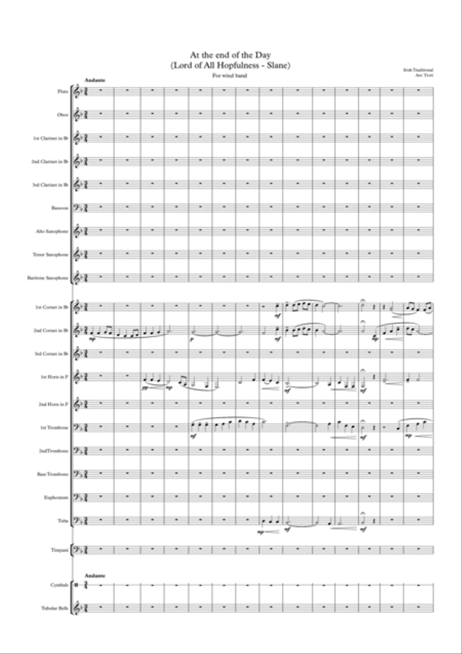 At The End of the Day (Lord of All Hopefulness - Slane) Concert Band scores gallery preview page 1