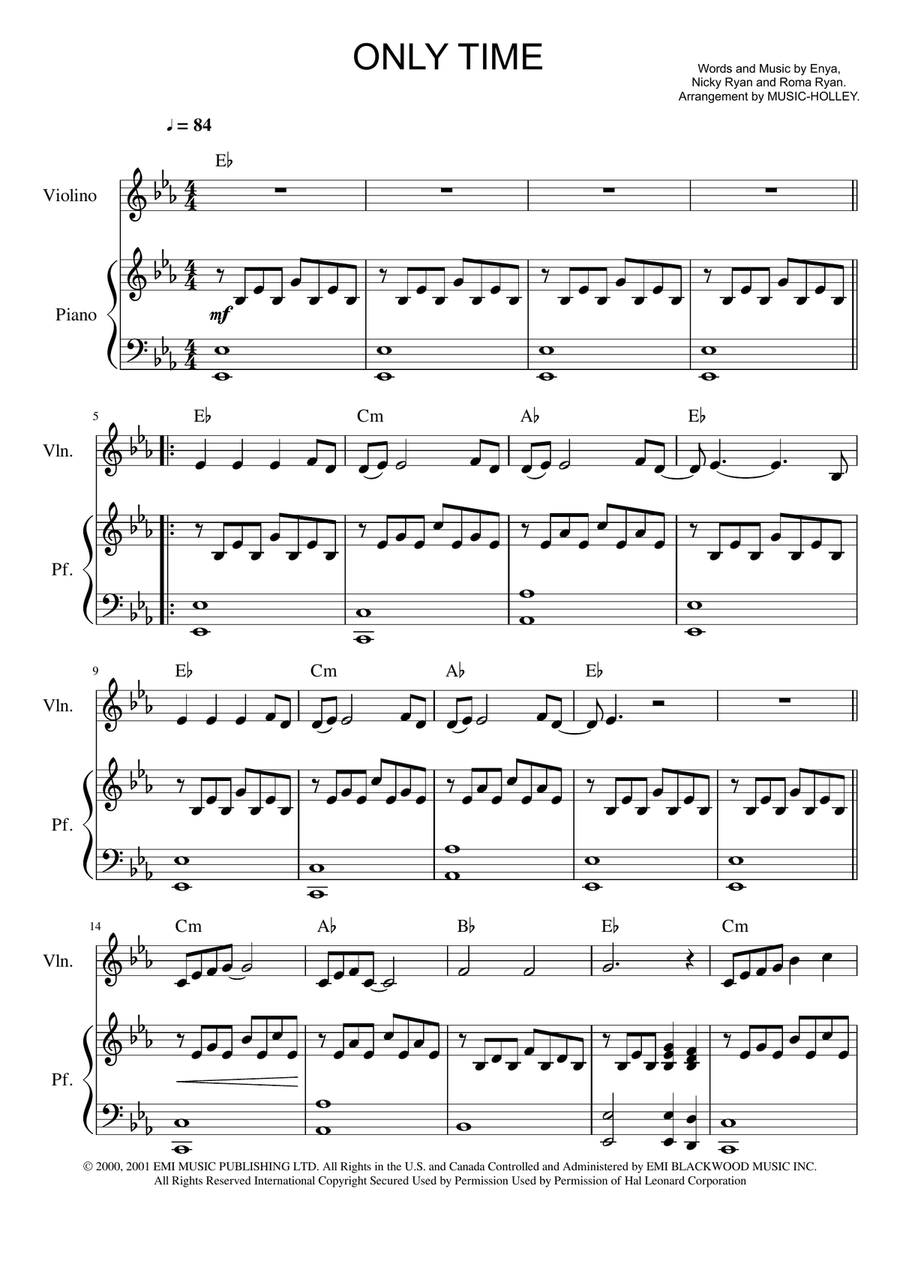Only Time Small Ensemble scores gallery preview page 1