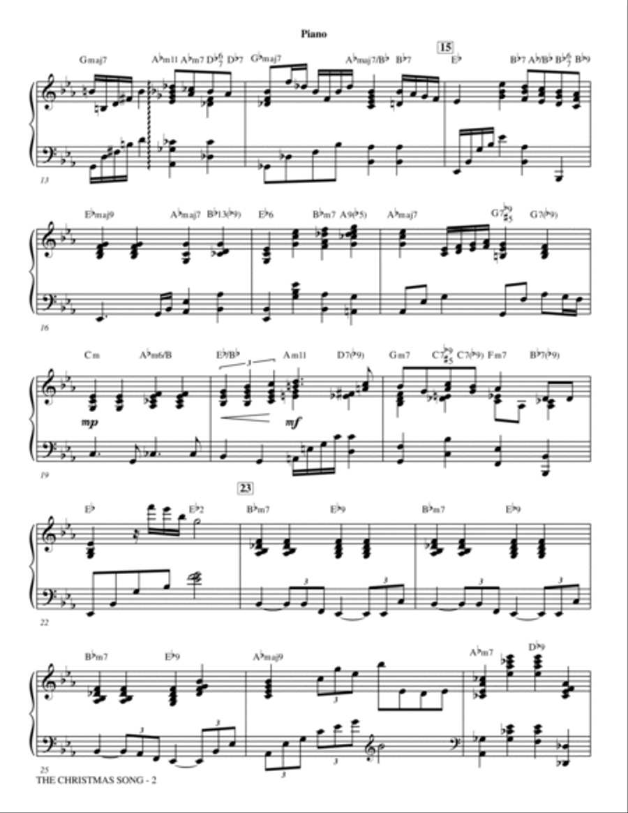 The Christmas Song (Chestnuts Roasting On An Open Fire) - Piano Choir scores gallery preview page 2