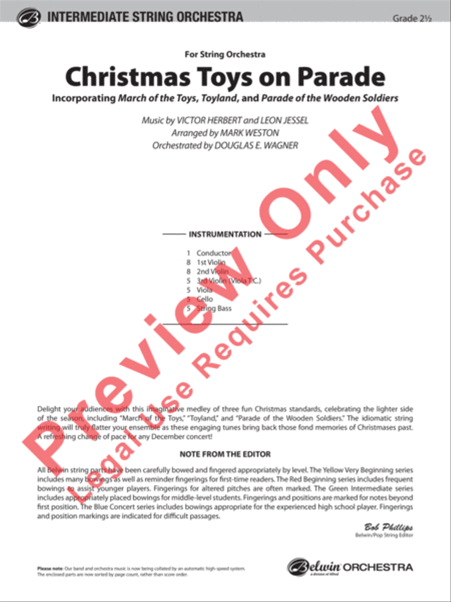 Christmas Toys on Parade String Orchestra scores gallery preview page 2