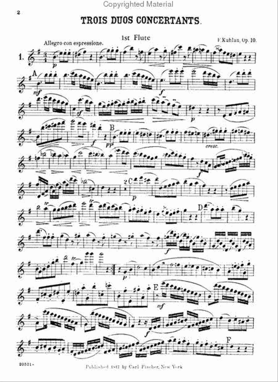 Three Duos Concertantes Flute Duet scores gallery preview page 2