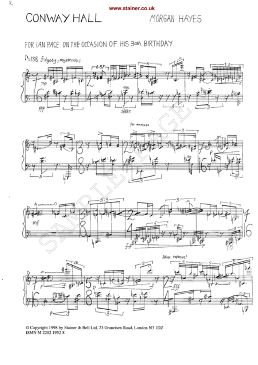 Conway Hall Conway Hall Piano Solo scores gallery preview page 2