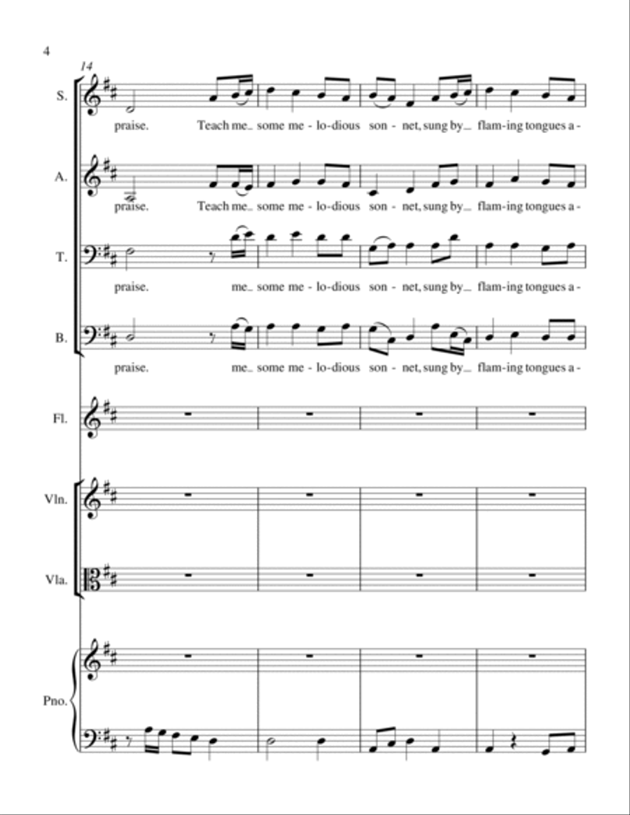 Come, Thou Fount of Every Blessing - #1 of 5 in my Suite of Hymns 4-Part scores gallery preview page 4