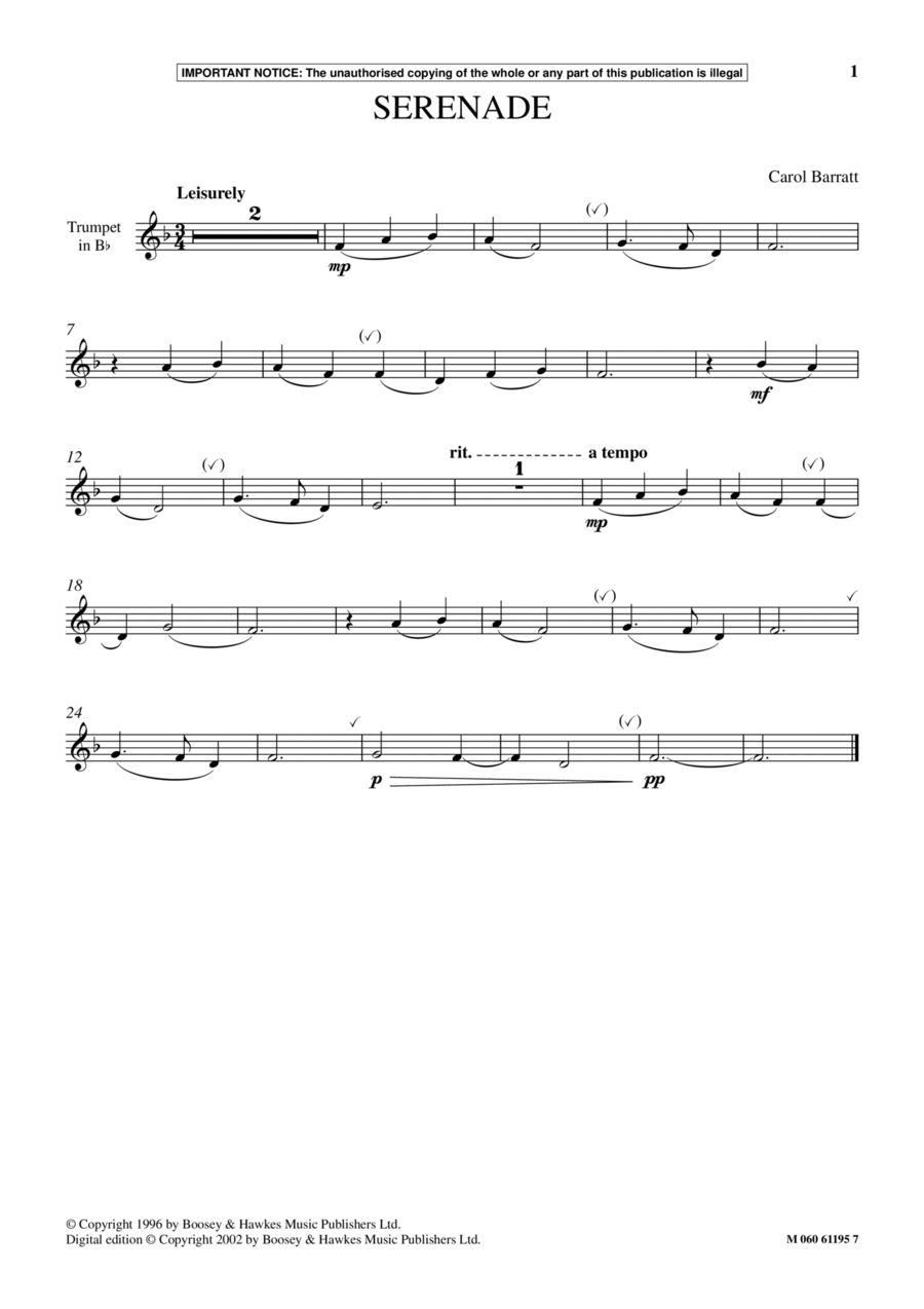 Serenade Serenade School and Community scores gallery preview page 1