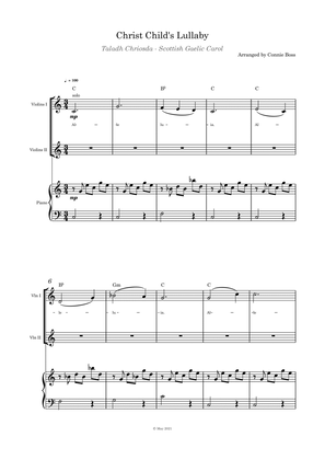 Christ Child's Lullaby (Taladh Chriosda) - violin duet and piano with parts page