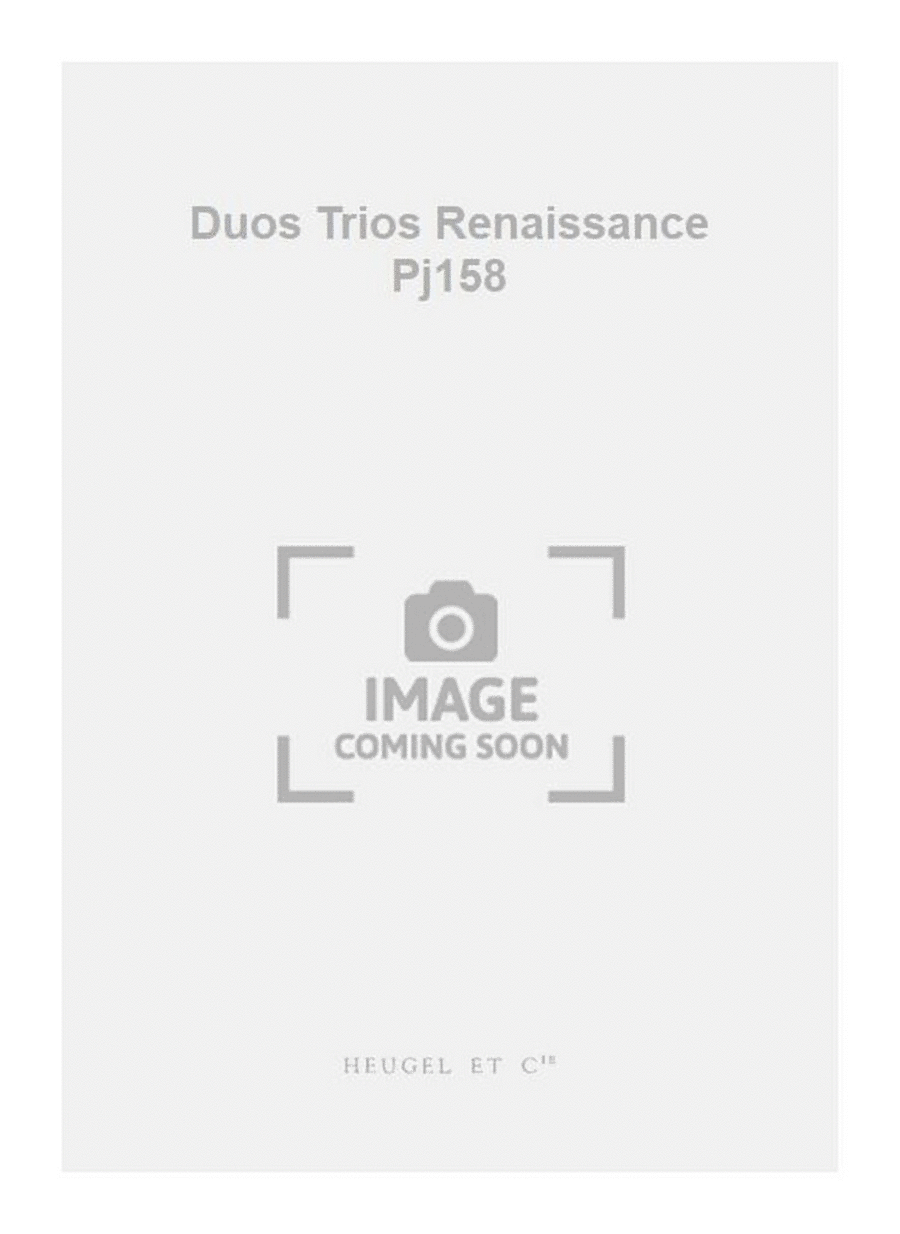 Duos Trios Renaissance Pj158 3-Part scores gallery preview page 1