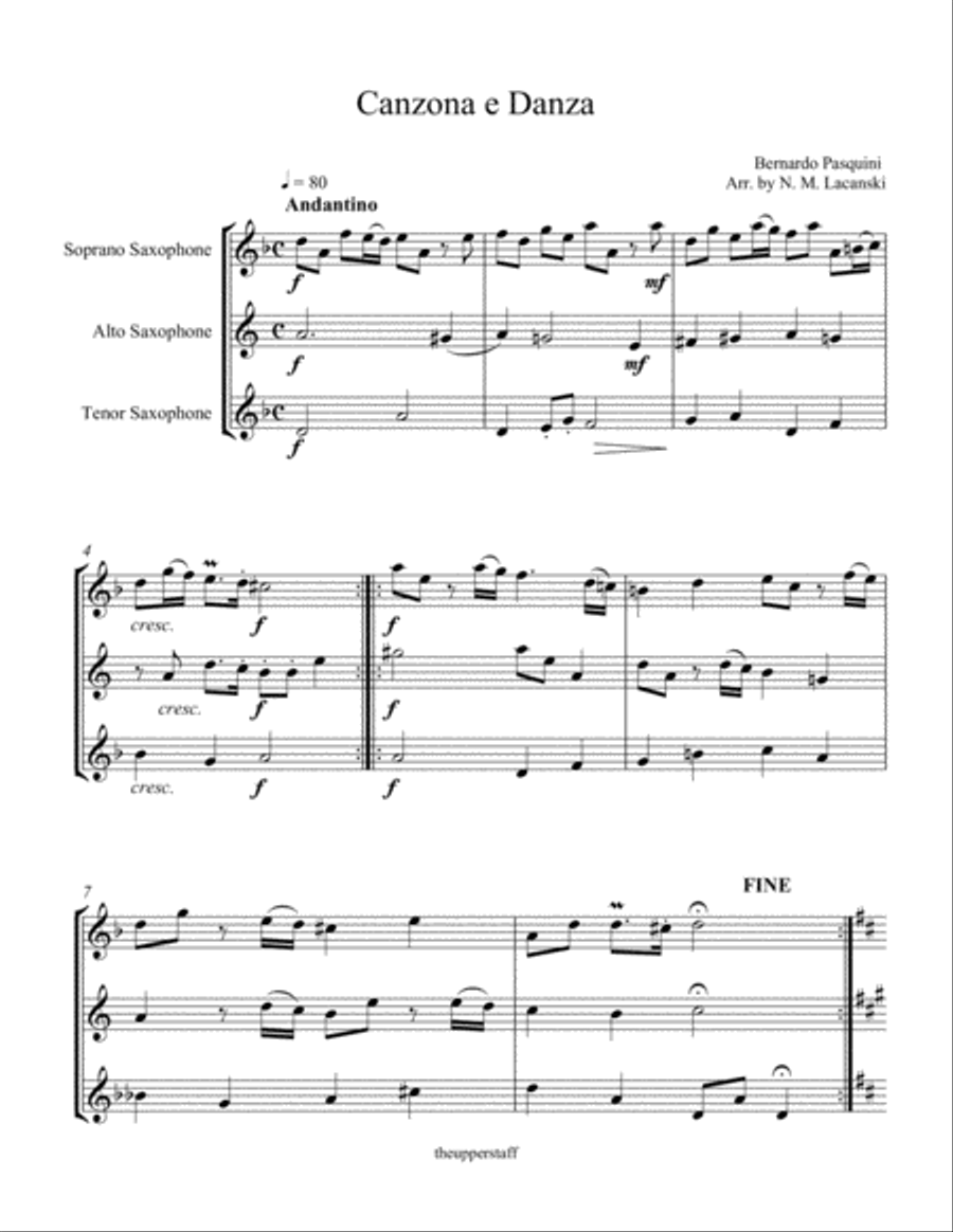 Canzona e Danza Woodwind Trio scores gallery preview page 1