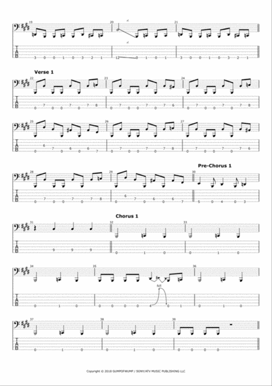 Got Your Six Bass Guitar scores gallery preview page 2