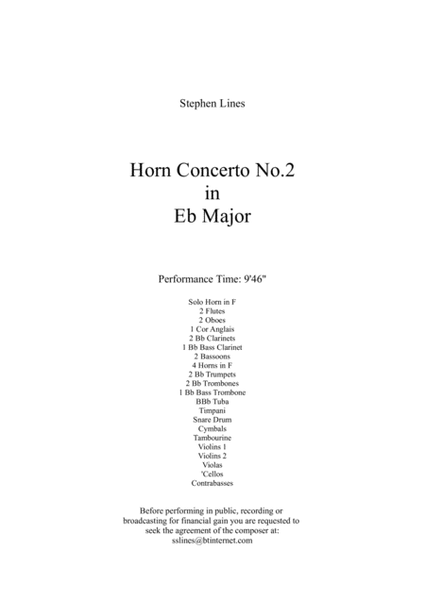 Horn Concerto No. 2 in Eb Major image number null