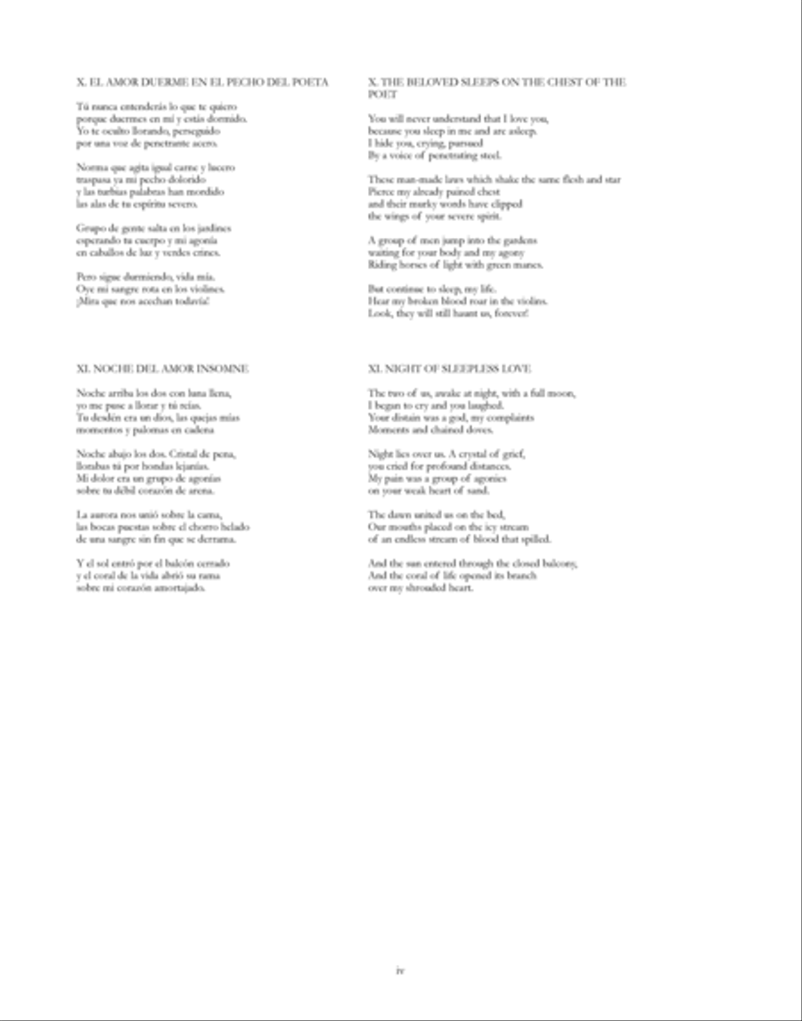 Sonetos del amor oscuro (Full Score) Chamber Orchestra scores gallery preview page 5