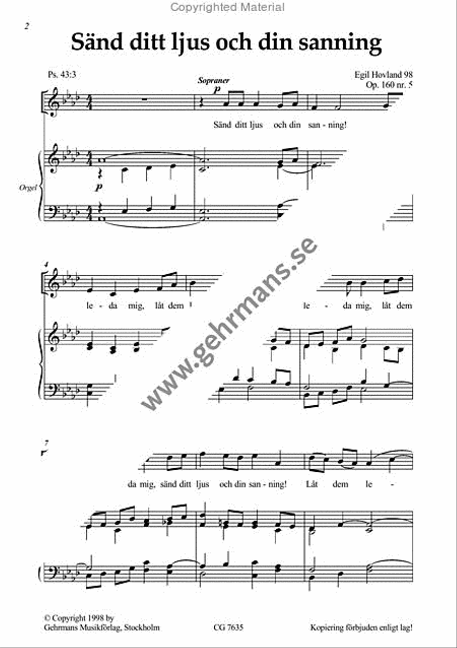 Sand ditt ljus och din sanning 4-Part scores gallery preview page 2
