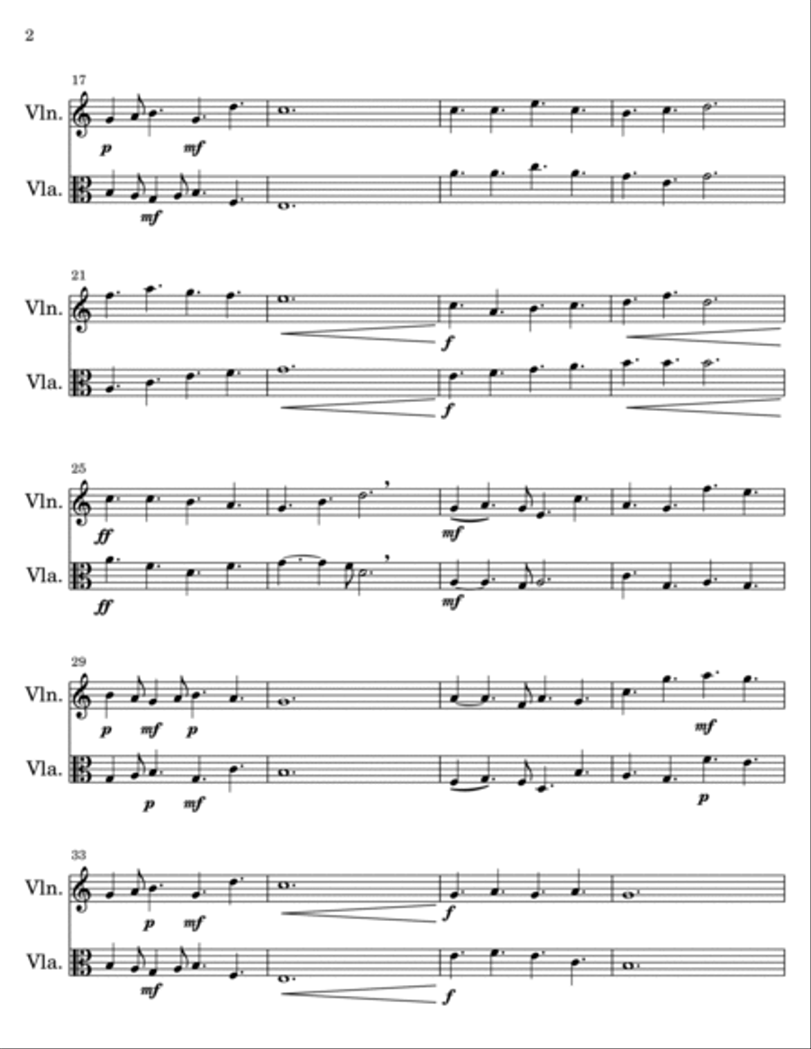 Rudolph The Red-nosed Reindeer String Duet scores gallery preview page 2