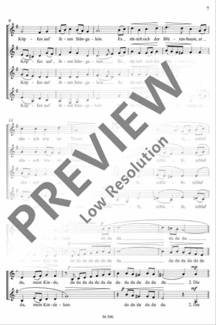 Zwei Abendlieder A Cappella scores gallery preview page 8