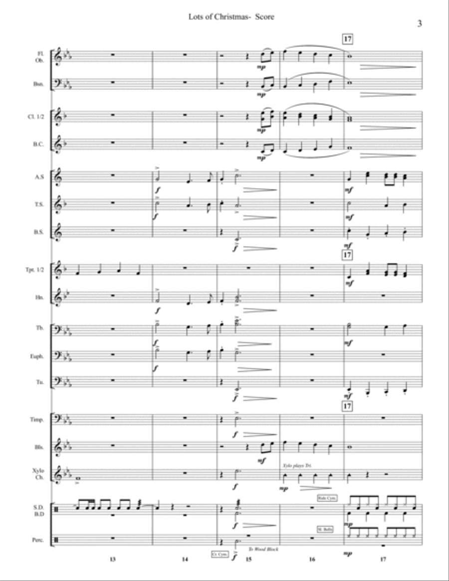 Lots Of Christmas - Band Concert Band scores gallery preview page 5