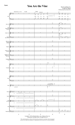 Book cover for You Are the Vine - Full Score