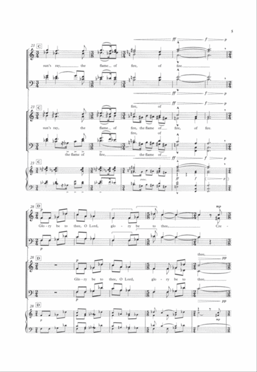 Hymn to the Creator of Light 4-Part scores gallery preview page 5