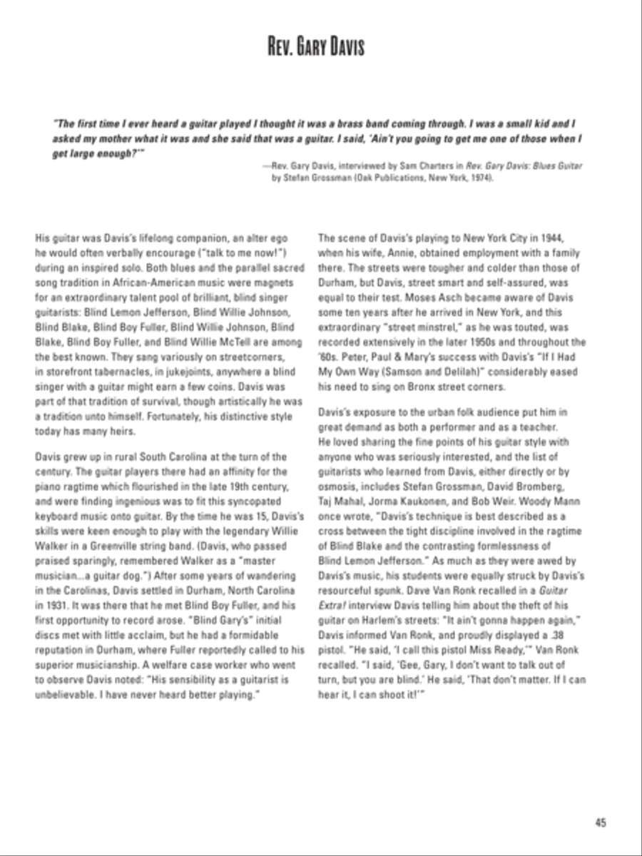 Stefan Grossman's Early Masters of American Blues Guitar: Country Blues Guitar Acoustic Guitar scores gallery preview page 5