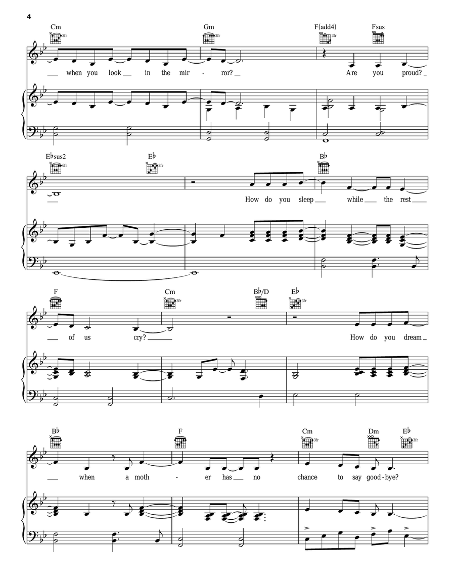 Dear Mr. President Dear Mr. President Piano, Vocal, Guitar scores gallery preview page 4