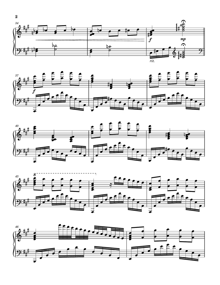 Mia & Sebastian's Theme Piano Solo scores gallery preview page 2