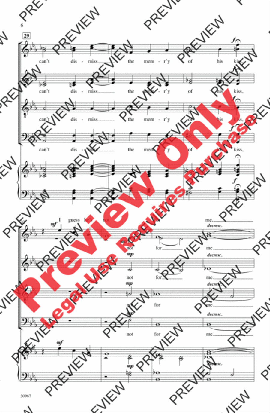 But Not for Me 4-Part scores gallery preview page 6