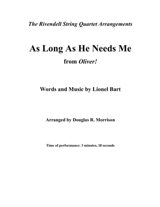 Book cover for As Long As He Needs Me