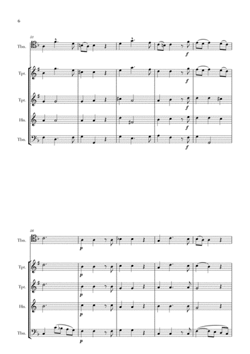 Haendel - Lascia ch’io pianga (for Trombone and Brass Quartet) image number null