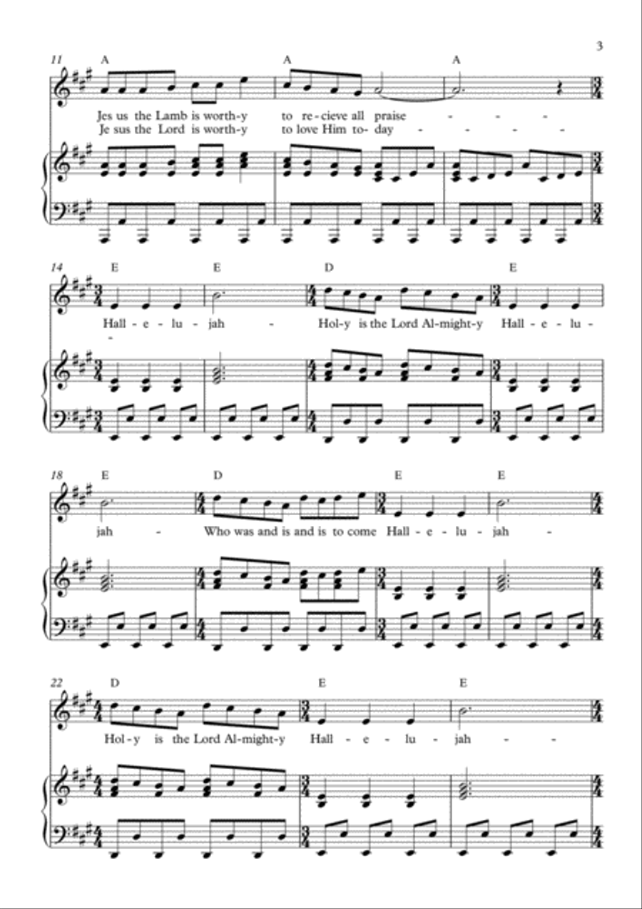 Hallelujah! Voice scores gallery preview page 3