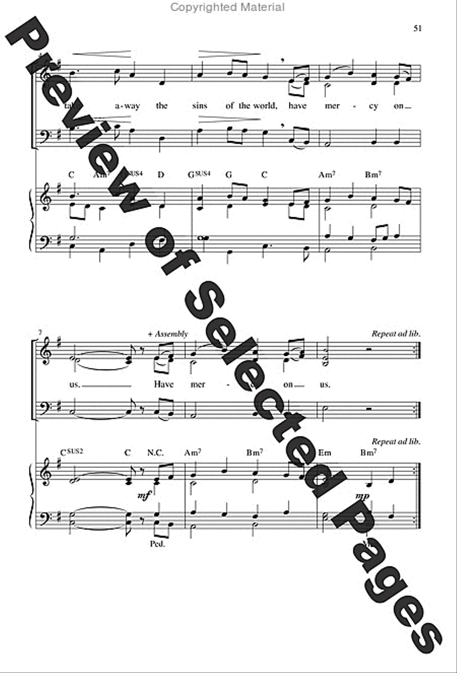 Mass of the Angels and Saints - Choral / Accompaniment Edition 3-Part scores gallery preview page 29