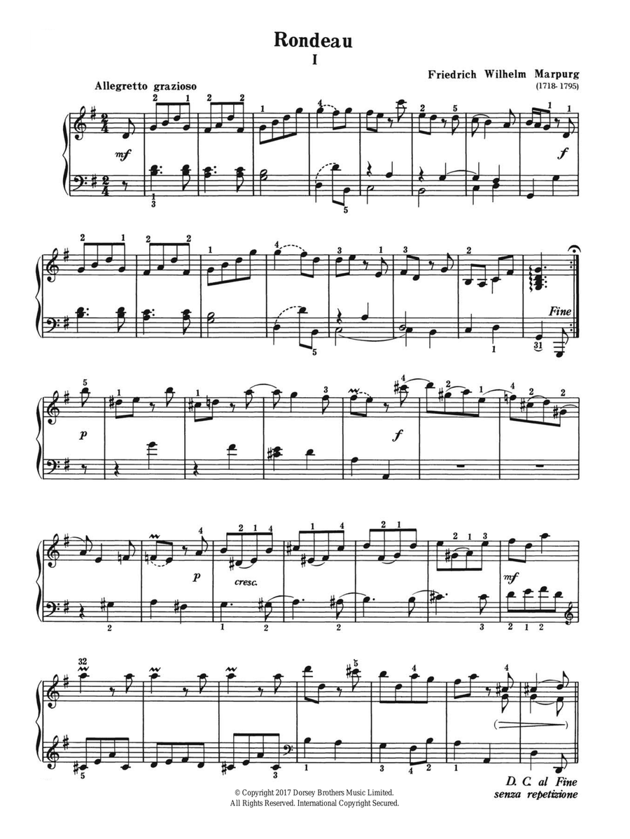 Rondeau Piano Solo scores gallery preview page 1