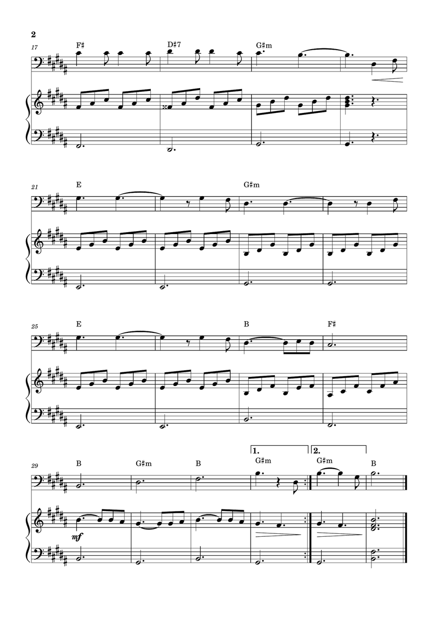 Hallelujah Bassoon scores gallery preview page 2