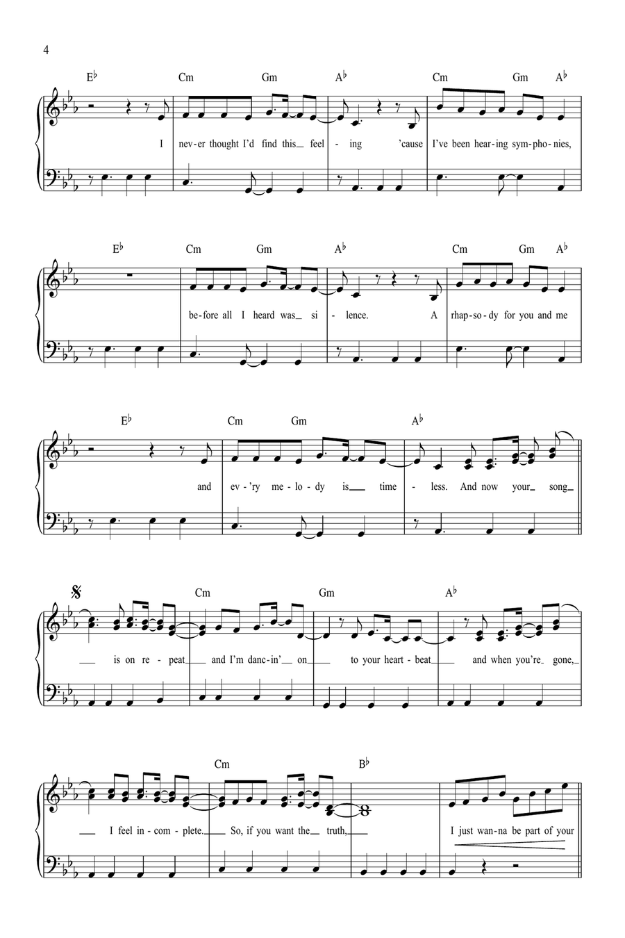 Symphony (feat. Zara Larsson) Easy Piano scores gallery preview page 4