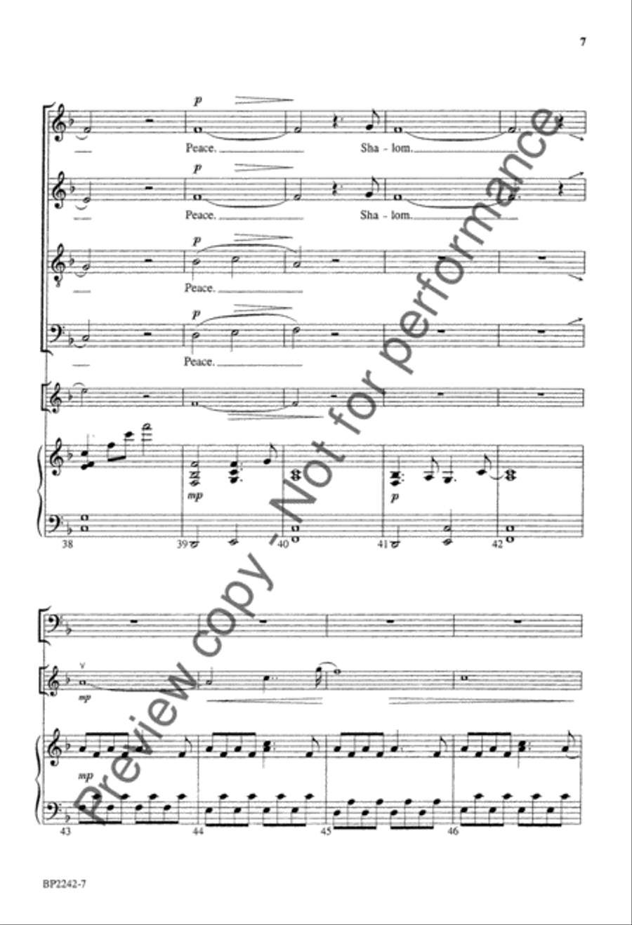 Shalom (SATB) 4-Part scores gallery preview page 8