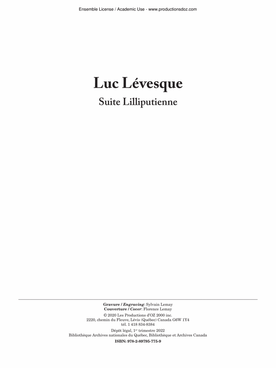 Suite Lilliputienne Suite Lilliputienne Guitar Ensemble scores gallery preview page 1
