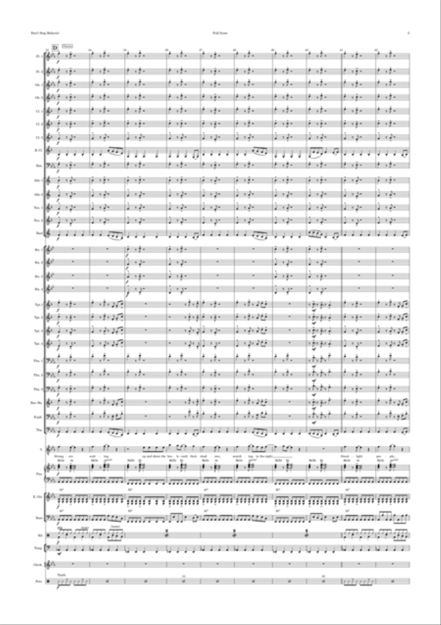 Don't Stop Believin' Concert Band scores gallery preview page 5